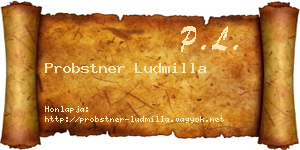 Probstner Ludmilla névjegykártya